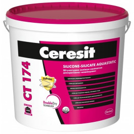 Штукатурка декоративна CERESIT CT 174 SILICONE-SILICATE AQUASTATIC